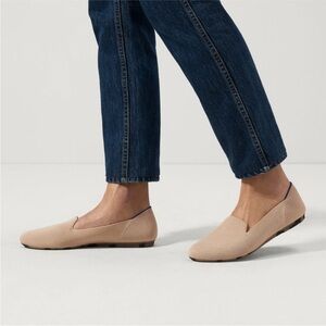 Rothy’s 9 nude ecru cream beige slip on washable classic flexible loafer